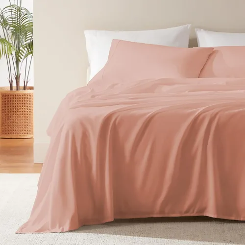 Vista 8 de Sleep Zone - Juego de sábanas suaves y frescas de 3 piezas para niños, sábana bajera, encimera y funda de almohada, no se arrugan ni decoloran, Rosa