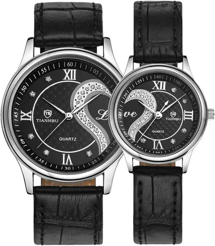 Vista 2 de DREAMING Q&P Relojes de pulsera de cuero ultrafinos para él y para ella