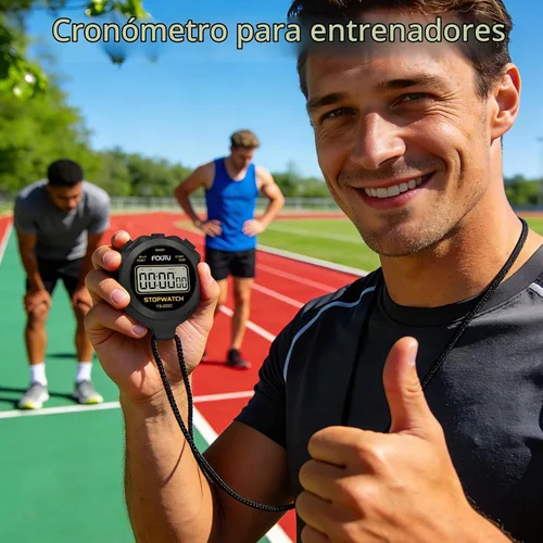Vista 6 de Cronómetro deportivo digital simple, sin campanas, sin reloj, sin alarma, funcionamiento básico simple, silencioso, encendido/apagado, cronómetro