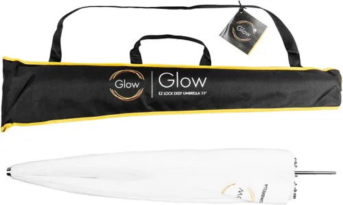 Vista 9 de Glow Easy Lock - Paraguas de fibra de vidrio translúcido mediano profundo (33 pulgadas)