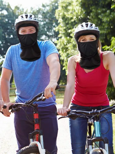 Vista 6 de 6 Pieces UV Sun Protection Cooling Bandana Men Balaclava Full Face Covering Neck Gaiter Scarf Hood Outdoor Cycling Running
