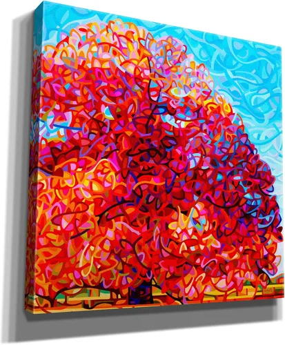 Vista 2 de Epic Graffiti 'Árbol de Buda' de Mandy Budan, arte de pared en lienzo, 12 x 12 pulgadas