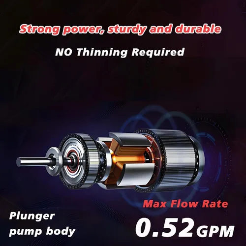 Vista 3 de S20 - Pulverizador de pintura sin aire, 0.52 GPM 3300 PSI, pulverizador sin aire de alta eficiencia con extensión de punta y juegos de puntas