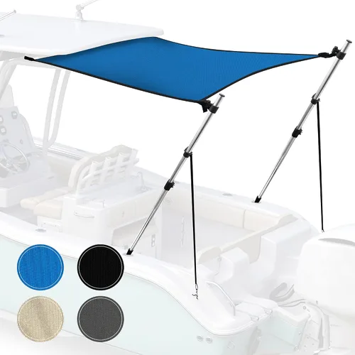Vista 18 de Extensión universal de sombra en T para toldos Bimini para barcos, toldo de barco, postes telescópicos ajustables, acero inoxidable, cubierta