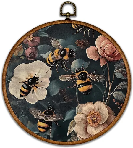 Vista 23 de KSDUT Arte de Pared con Pájaros - Chinoiserie Neutral Arte de Pared Moderno de Mediados de Siglo Marco de Lienzo Colgante Impresiones, Paisaje