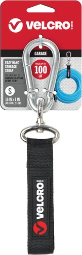 Vista 8 de VELCRO Brand VEL-30196-USA - Correa fácil de colgar con clip de mosquetón para fijar botellas de agua y accesorios a bicicletas, bolsas y más. Negro