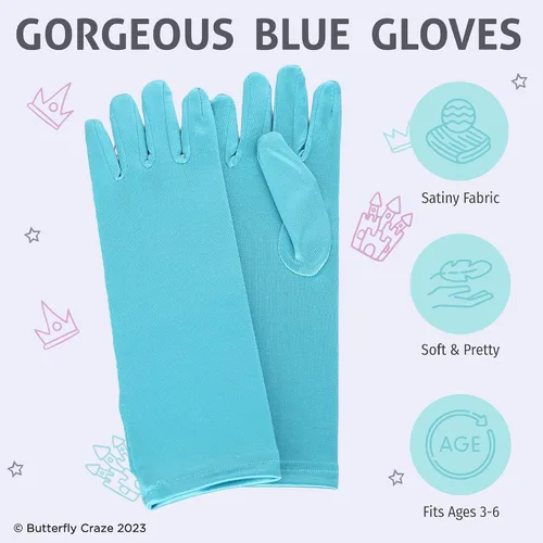 Vista 3 de Accesorios de Princesa Elsa de Frozen, incluye tiara, guantes, vara mágica y trenza
