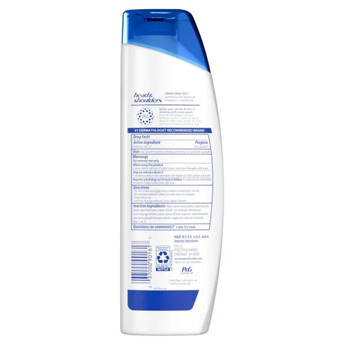 Vista 11 de Head & Shoulders Classic Clean Champú y acondicionador anticaspa 2 en 1, tamaño de viaje, protección de 72 horas, 8.45 onzas líquidas