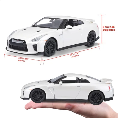Vista 8 de Bburago B18-21082 Nissan GT-R 2017" Kit de modelo fundido a presión, escala 1:24, colores surtidos