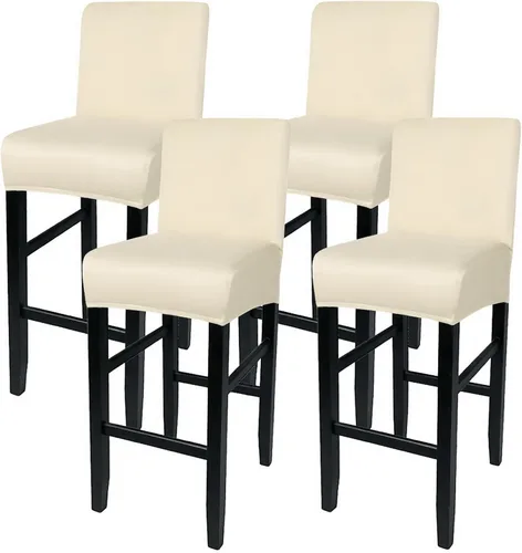Vista 60 de SearchI Juego de 2 fundas para taburetes de bar, fundas de asiento de taburete elásticas y lavables, fundas para sillas de altura de mostrador