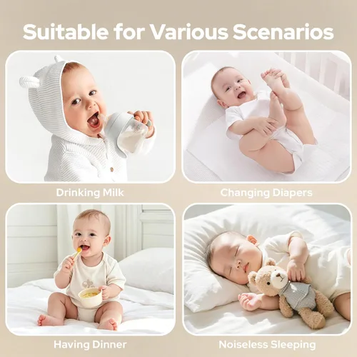 Vista 7 de BEDLORE Protector de colchón impermeable para cuna, paquete de 2 protectores de colchón beige suave, sin ruido, lavable a máquina, máxima protección