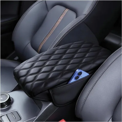Vista 28 de Autorder Funda de consola central para Chevy Silverado/GMC Sierra 1500 2500 3500 2014-2018, accesorios funda para reposabrazos antiarañazos