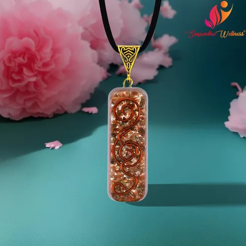 Vista 5 de Juego de collar de orgonita y pulsera de unakita. Colgante de cristal curativo natural para protección Joyas de piedra para hombres y mujeres