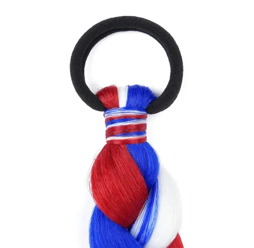 Vista 7 de Paquete de 2 extensiones de cola de caballo trenzada con lazo elástico, lacio, elegante envolvente, extensiones de cola de caballo de 26 pulgadas