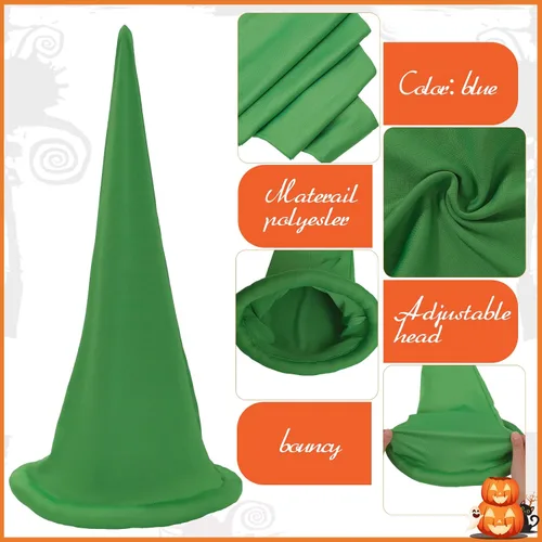 Vista 3 de Juego de 4 accesorios para disfraz de enano de Halloween, sombrero de gnomo, orejas gigantes, barba falsa y cinturón, para niños y adultos, fiesta