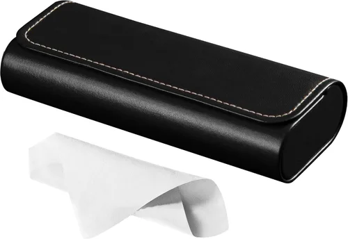 Vista 19 de RayLove Hard Shell Glasses Case, Lightweight Leather Eyeglass Case, Travel-Friendly Sunglasses Protector for Men & Women