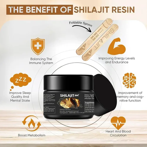 Vista 3 de Shilajit del Himalaya fuerte de 1.76 oz para hombres, alta potencia, resina Shilajit de grado A con ácido fúlvico, ácido húmico, auténtico y probado