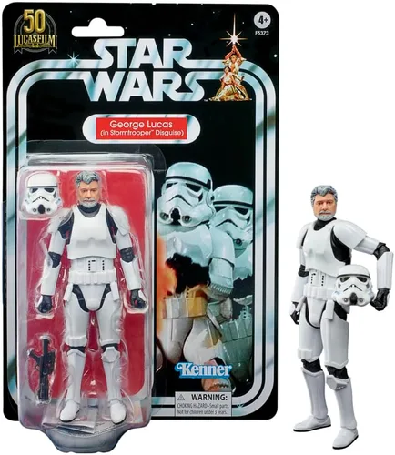 Vista 4 de STAR WARS The Black Series George Lucas (con disfraz de Stormtrooper) Figura de juguete de 6 pulgadas a escala Lucasfilm del 50 aniversario, juguete