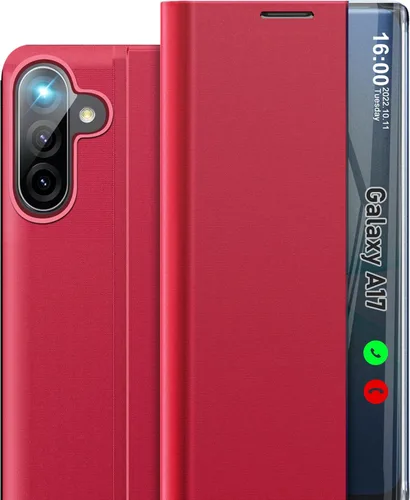 Vista 11 de Funda de teléfono para Samsung Galaxy A16 5G, Clear View Window Funda delgada de lujo para teléfono Galaxy A16 con soporte, funda protectora