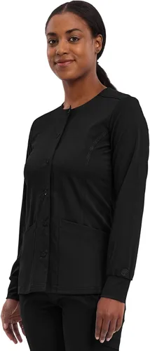 Vista 7 de Healing Hands Chaqueta médica con cierre de presión frontal para mujer Daisy 2-Way Stretch Uniform 5063 4 Pockets, 2-way Stretch Fabric, All-day