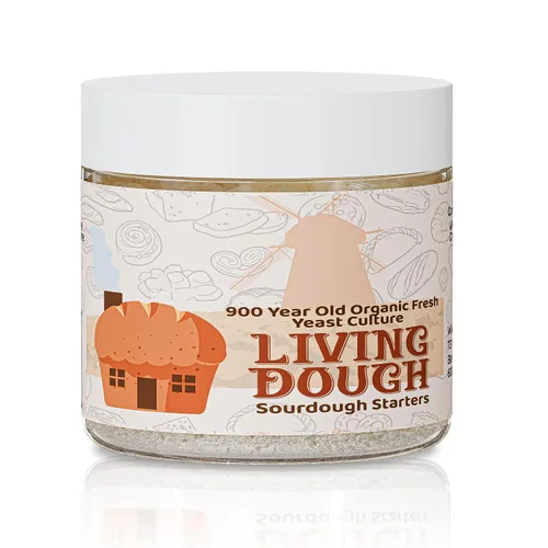 Vista 9 de Living Dough - Cultura de Masa Madre Amistosa Amish de 55 Años - Masa Madre Dulce y Orgánica para Hornear - Para Pan Artesanal, Masa para Pizza