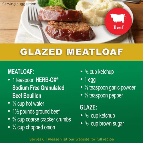 Vista 6 de Herb-ox Caldo instantáneo y condimento de ternera, sin sodio, 8 unidades (paquete de 12)