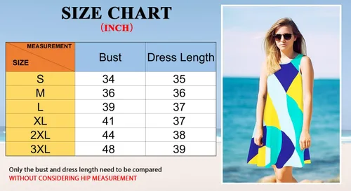 Vista 5 de Vestidos de verano para mujer, vestidos informales para la playa, salidas de baño, vestido acampanado y con vuelo, sin mangas, tipo camiseta