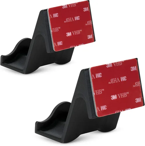 Vista 5 de BRAINWAVZ EOL Soporte de pared para control de juegos PS4 (paquete de 2) - Accesorios Dualshock Gamepad (adhesivo mejorado Nov2019) (negro) EOL