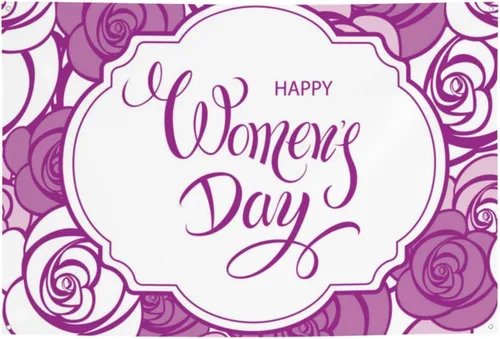 Vista 23 de Día de la Mujer Marzo es el Mes de la Historia de la Mujer Pancarta de 70 x 35 pulgadas Fondo de fotografía de fiesta de vacaciones