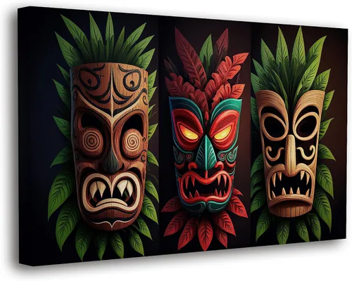 Vista 23 de SpiritualHands Máscaras africanas - Lienzo decorativo para pared, lienzo de dama africana, vibrante arte de pared africano hecho a mano