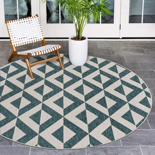 Vista 50 de Unique Loom Jill Zarin Outdoor Collection - Alfombra rectangular (2 pies 2 pulgadas x 3 pies 1 pulgadas, rectangular, beige y marrón)