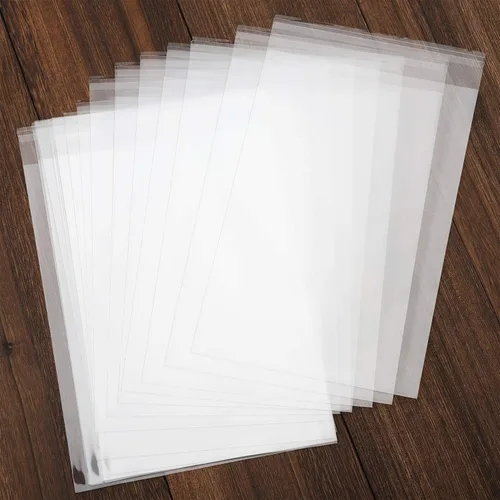 Vista 2 de Nobranded 50 piezas de bolsas de celofán transparentes de 17,8 x 25,4 cm con cierre autoadhesivo, bolsas de polietileno resellables de 2,8 mils