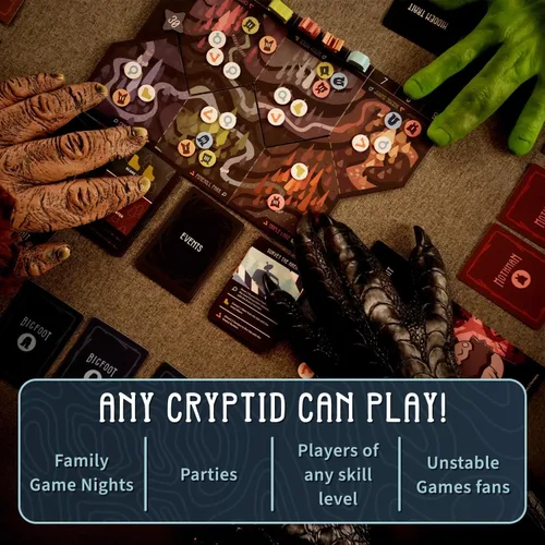 Vista 5 de Unstable Games Twisted Cryptids Juego de Mesa - Juego de Cartas de Estrategia para Adultos y Niños - Juegos de Mesa Familiares para 2-4 Jugadores