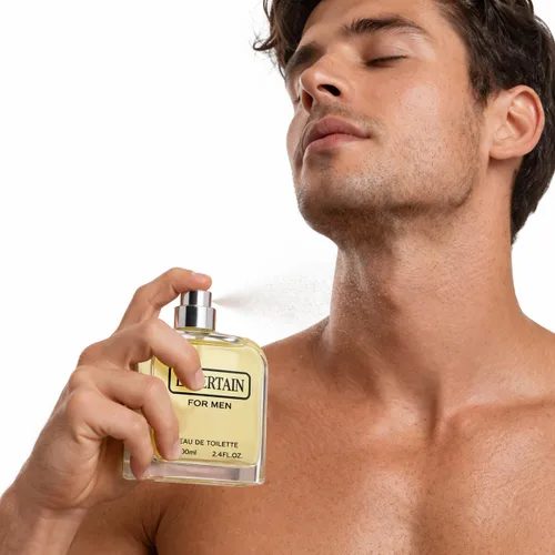 Vista 3 de Sandora Fragrances Colonia para hombre – Fragancia cítrica aromática fresca con bergamota, lavanda, bayas de enebro y sándalo – Spray de aroma