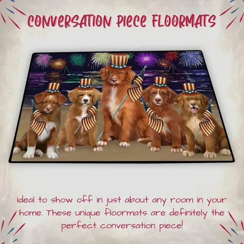Vista 4 de Doggie of the Day Nova Scotia Duck Tolling Retriever Dogs Floor Mat - 4th of July Independence Day - Best Dog Doormat - Protector Decor - Unique