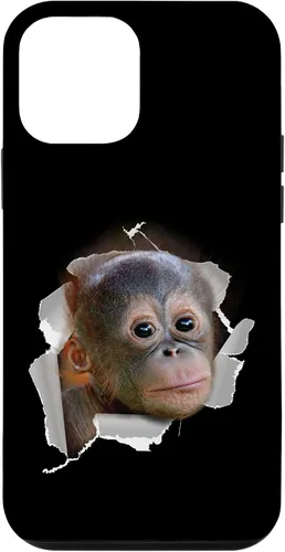 Vista 16 de Funda para disfraz con cara de Utan para iPhone 16 con diseño divertido de mono Orang Utan