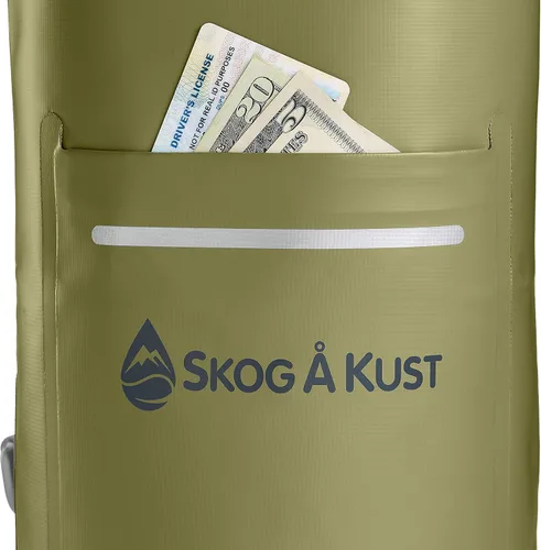 Vista 4 de Skog Å Kust DrySak - Bolsa impermeable con tapa enrollable para viajes y al aire libre - tamaños de 5, 10 y 20 litros