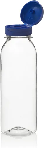 Vista 2 de Rani - Botellas de plástico transparente Botella PET de 8 onzas con tapas abatibles Sin BPA Uso doméstico y comercial, recipientes