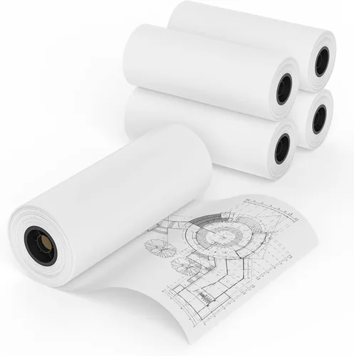 Vista 9 de MFLABEL Papel de formato ancho de 24 "x 150 ', 1 Rollos de Bonos CAD Rollos de 20lb 2" Core para impresión CAD en impresoras de chorro de tinta