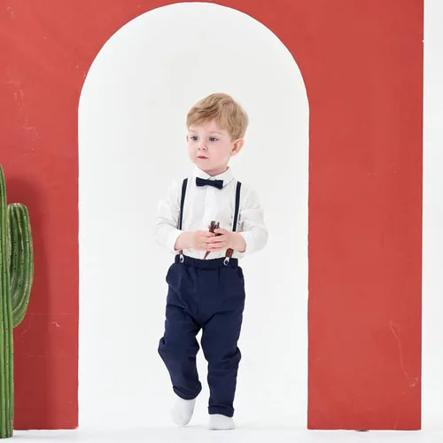 Vista 5 de famuka Conjunto de traje de tirantes para niños pequeños y niñas
