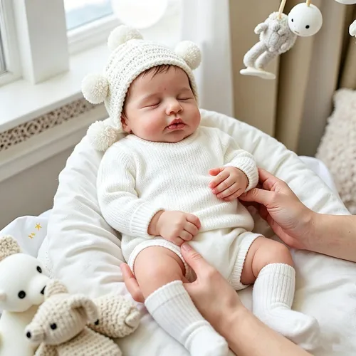 Vista 8 de Anano Reborn Baby Dolls Loulou - Muñecas bebé realistas de silicona y vinilo de cuerpo completo para niña, de 20 pulgadas, impermeables