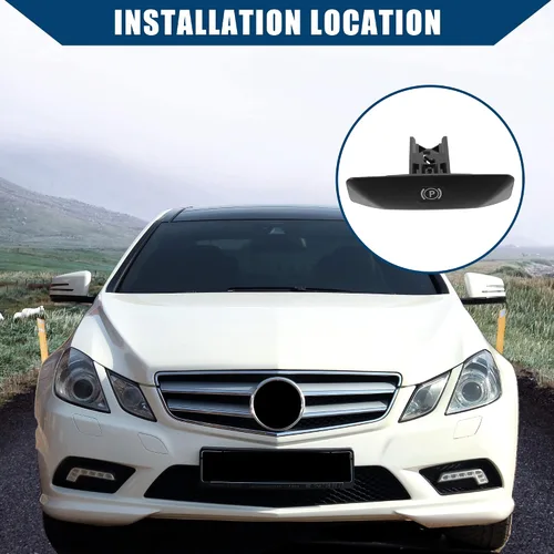 Vista 2 de A2044270020 - Manija de freno de estacionamiento interior para Mercedes-Benz C250 2012-2015, duradero, plástico, 1 unidad, color negro