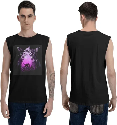 Vista 3 de DPFHL Gengar Logo Tank Tops Man's Muscle T-Shirt Sleeveless Tank Tops