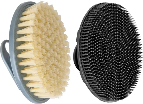 Vista 22 de INNERNEED Cepillo de ducha de silicona suave de grado alimenticio, negro+