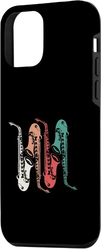 Vista 2 de Funda para iPhone 12 mini con banda de marcha, para saxofonista, regalo de jazz, música