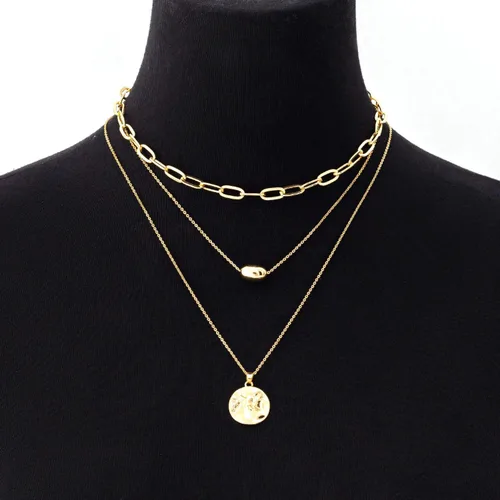 Vista 2 de BaubleStar Collar en capas de oro para mujer