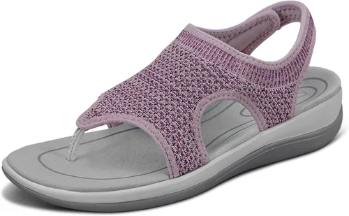 Vista 8 de Orthofeet Sandalias de soporte de arco para mujer, ideales para aliviar el dolor de talón y pies. Tejido de punto elástico con soporte de arco