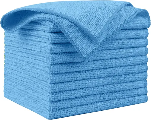 Vista 14 de AIDEA - Paño de limpieza de microfibra, 10 unidades, toallas de microfibra negras, 12 x 12 pulgadas Microfiber Towels for Cars, Wash Cloths, Lint