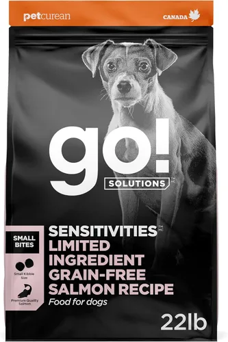 Vista 12 de Go! Solutions Sensitivities - Alimento seco para perros pequeños con ingredientes limitados, sin granos de salmón, croquetas pequeñas para razas