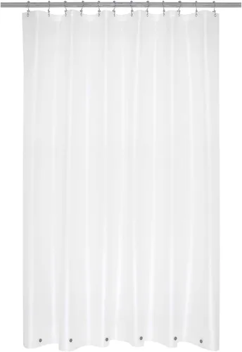 Vista 26 de Cortina de regadera para cabina de ducha 36x72, forro de cortina de regadera de plástico PEVA para baño, ligera e impermeable, 36 x 72, transparente